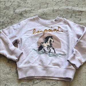 Bonpoint Lavender Horse Graphic Sweatshirt